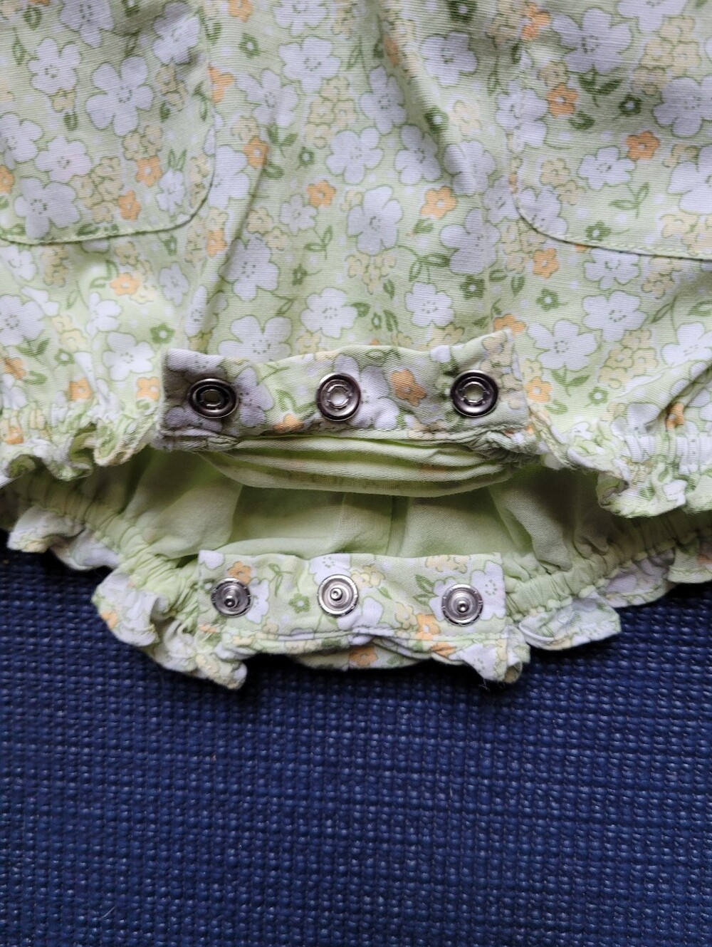 Janie and Jack Green Floral Sunsuit 0-3 mth NWT - Picture 4 of 9